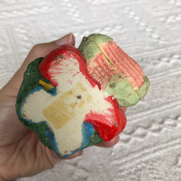 1994 Poly Stone Santa's Elf With Stocking Hinged Figurine 4" Gnome Bear Soldier - Picture 9 of 10